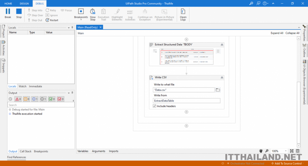 UiPath เก็บข้อมูล ThaiMe อย่างง่าย 9 UiPath เก็บข้อมูล ThaiMe อย่างง่าย 9