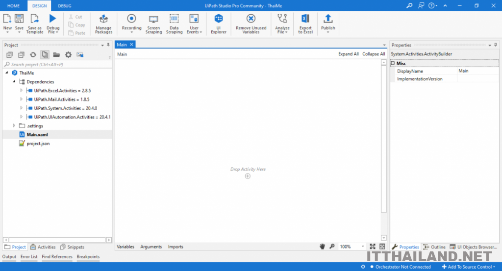 UiPath เก็บข้อมูล ThaiMe อย่างง่าย 3 UiPath เก็บข้อมูล ThaiMe อย่างง่าย 3