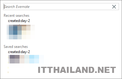 Evernote บันทึกการค้นหาที่ใช้เป็นประจำ 5