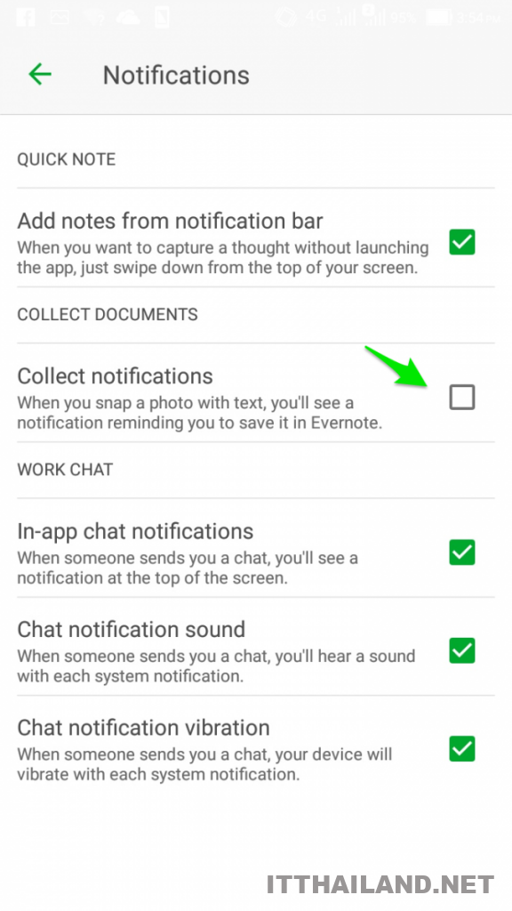 ปิดการใช้งาน Collect Photo บน Evernote Android 4 ปิดการใช้งาน Collect Photo บน Evernote Android 4