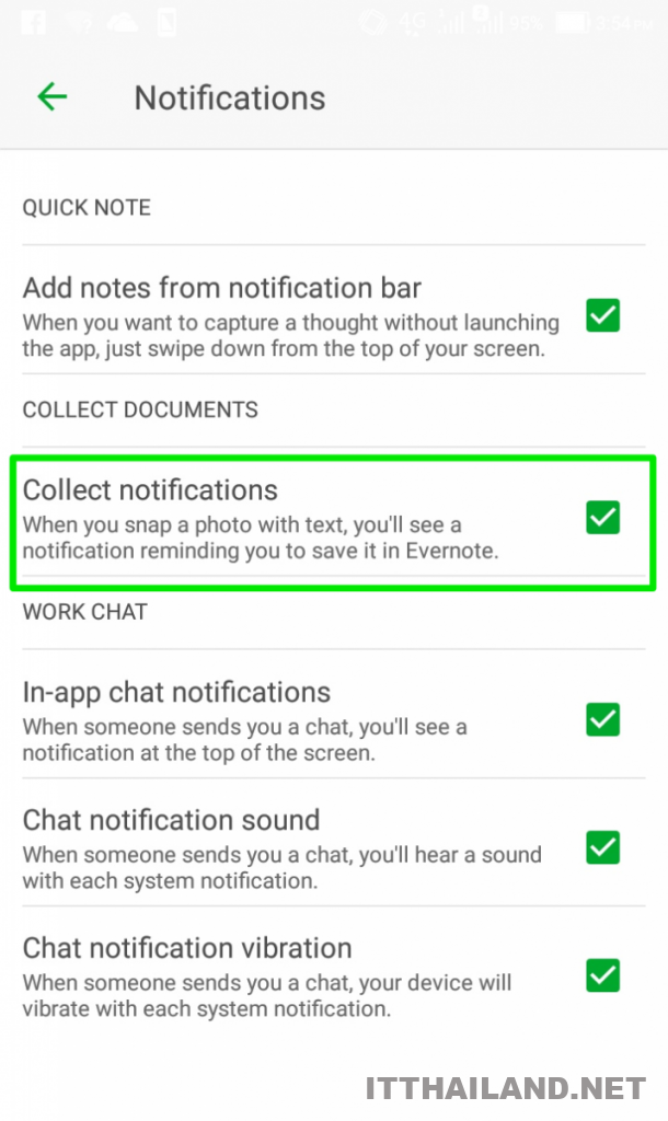 ปิดการใช้งาน Collect Photo บน Evernote Android 3 ปิดการใช้งาน Collect Photo บน Evernote Android 3