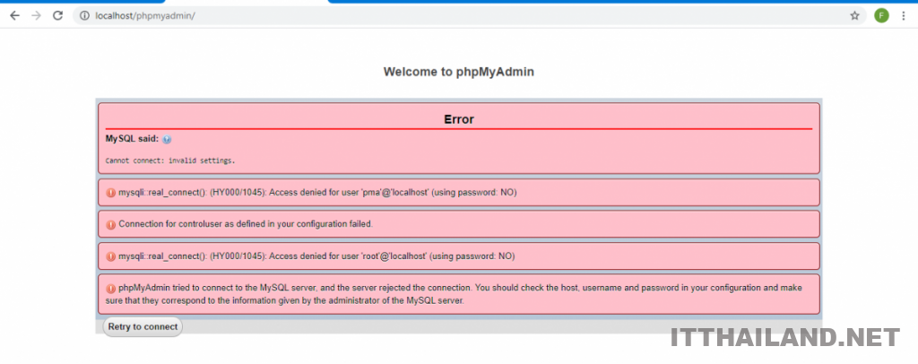 Enable login phpmyadmin on Xampp 2