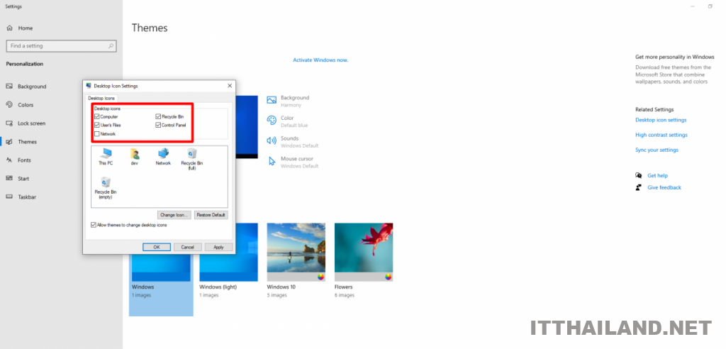 การเพิ่ม Desktop Icon บน Windows 10 7
