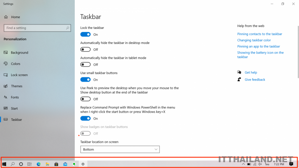 ปรับขนาด Taskbar Windows 10 ให้เล็กลง 5 ปรับขนาด Taskbar Windows 10 ให้เล็กลง 5