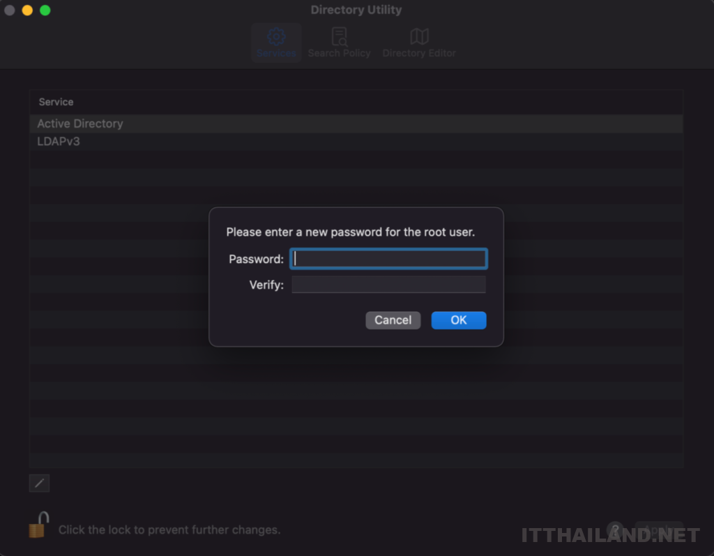 การตั้งค่ารหัสผ่าน root บนระบบ macOS 10 การตั้งค่ารหัสผ่าน root บนระบบ macOS 10
