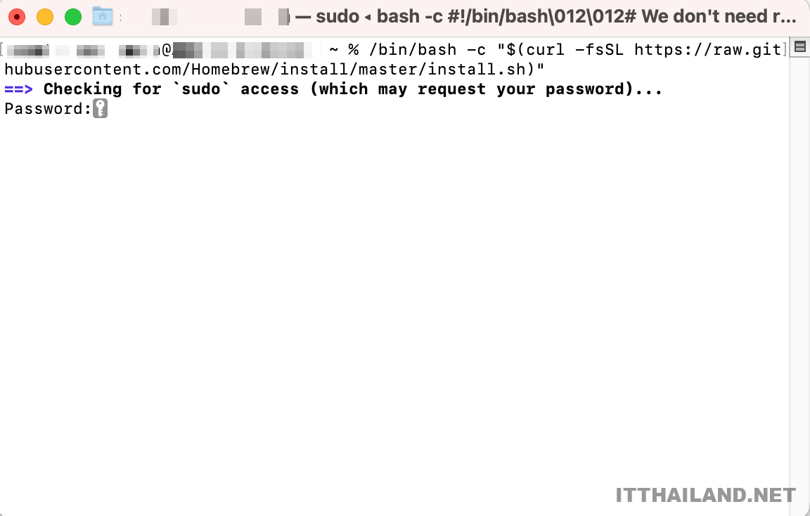 การติดตั้ง Homebrew บน macOS 1 การติดตั้ง Homebrew บน macOS 1