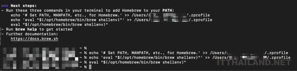 การติดตั้ง Homebrew บน macOS 3 การติดตั้ง Homebrew บน macOS 3