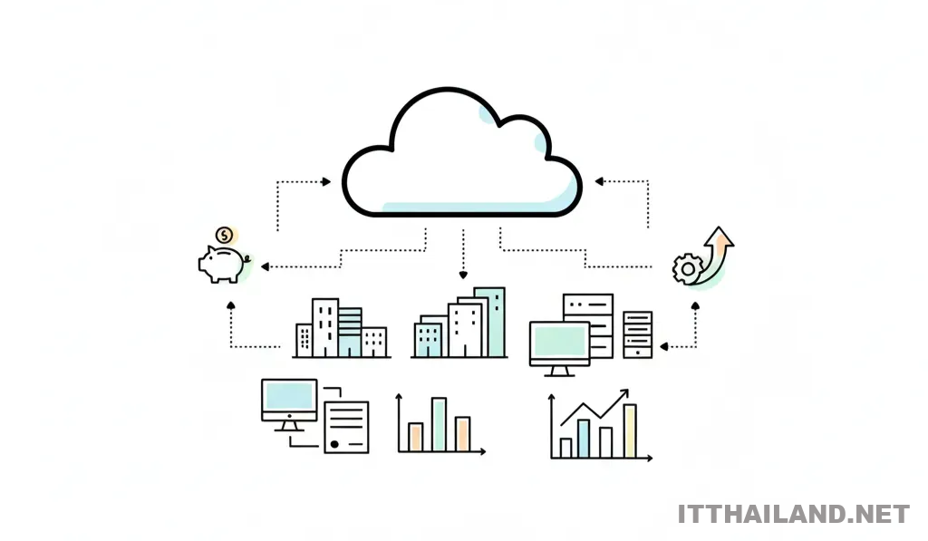 คลาวด์คอมพิวติ้งสำหรับธุรกิจเล็ก: ลดต้นทุนและเสริมพลัง AI ในปี 2025 1 cloud-computing-business-small.png